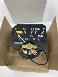 NEW Rochester 14 vdc Fuel Qty left hand, Dial P/N 5-2148, PN 6246-00591 Mooney